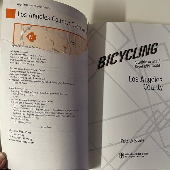 Bicycling: A Guide to Great Road Bike Rides in L.A. Patrick Brady Paperback GUC - Picture 4 of 9